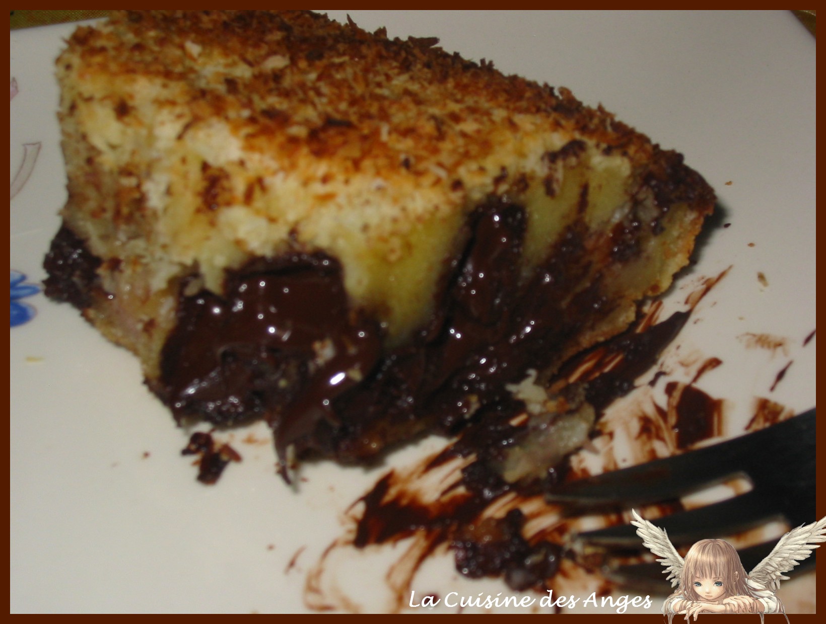 Recette clafoutis exotique à la banane et au chocolat noir