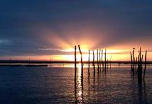 aube sur le bassin d'Arcachon